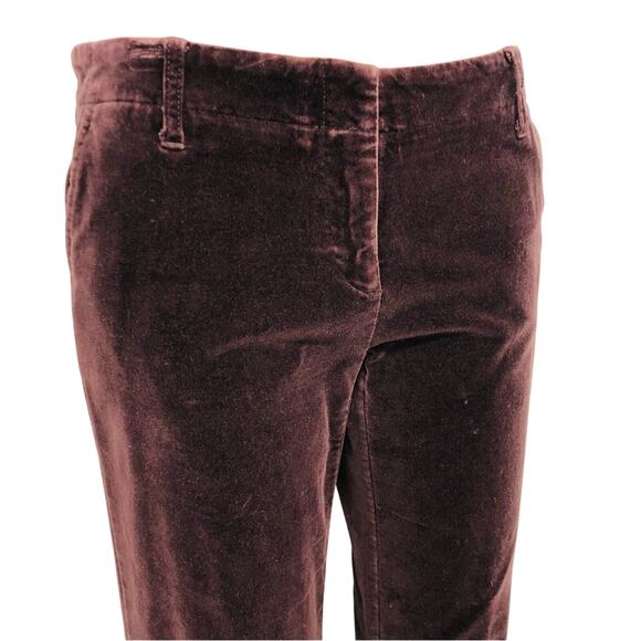 INC International Concepts Burgundy Velveteen Pants Flattering Trouser Cut - Picture 5 of 16